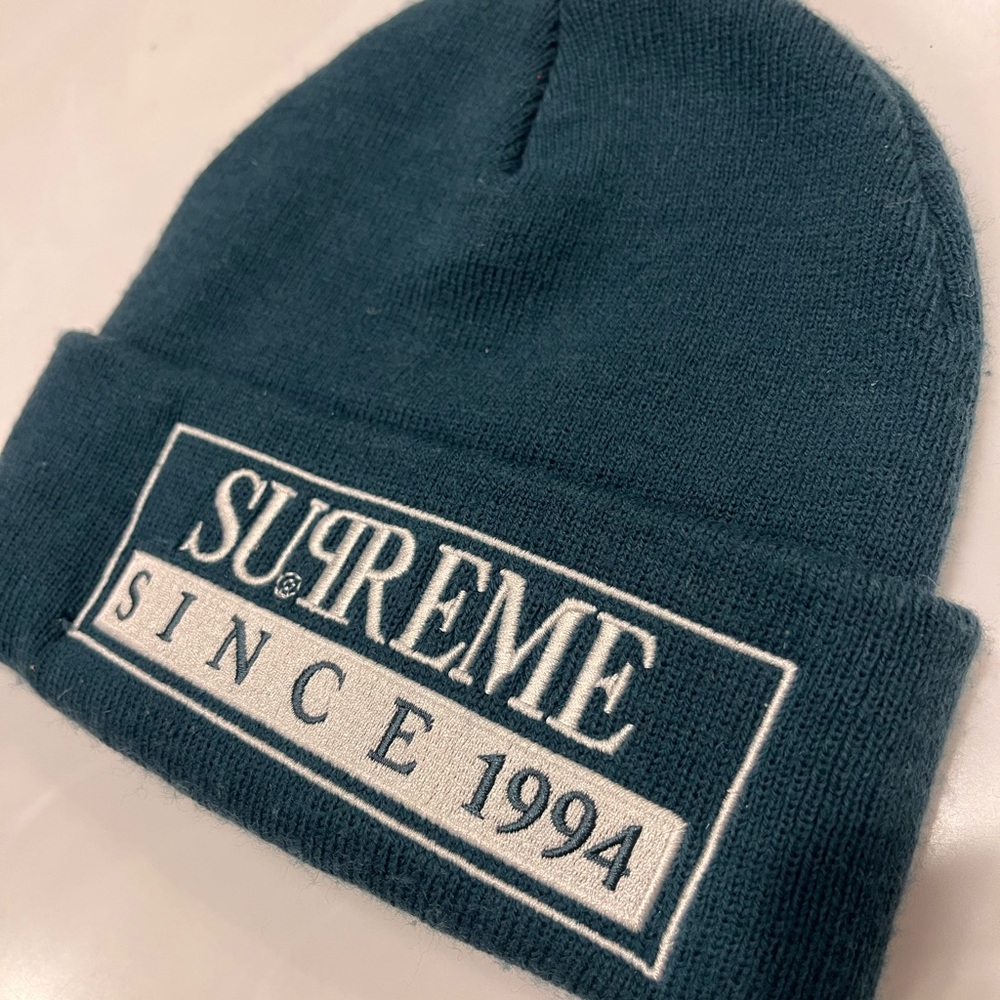 Supreme Dark Teal Knit Hat